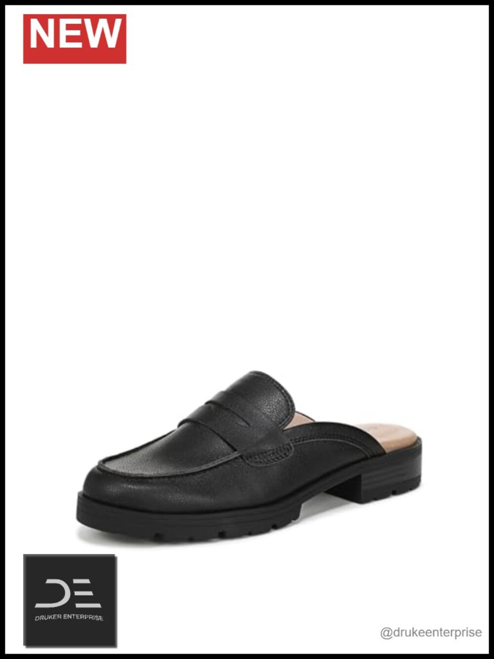 Women's Slip On Mule Shoes Soft System Comfort Traction Lug Sole Chunky Loafer